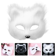 Fox Mask, Fox Mask Half Face Halloween Mask Prop Diy Masquerade Mask Blank Mask Party Favor