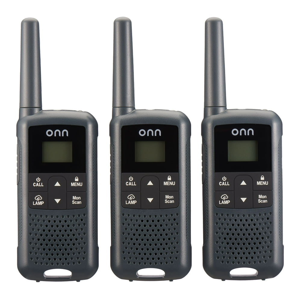 onn. 23 Mile 22 Channel Walkie Talkie, 3 Pack