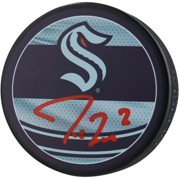 Jordan Eberle Seattle Kraken Autographed 2022-23 Reverse Retro Hockey Puck - Fanatics Authentic Certified