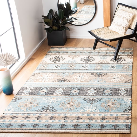 Safavieh Kilim Elsie Tribal Area Rug, Blue/Ivory, 5' x 8'