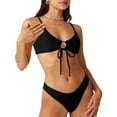 thumbnail image 4 of LSLJS Women's Split Body Bikini Solid Color Three Point Sexy Suspender Hollowed Out Swimsuit, Bikini Sets, 4 of 6
