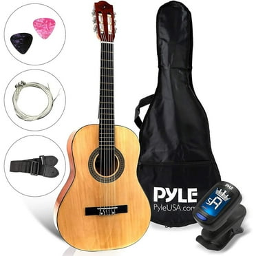 Pyle Junior Scale 6 String Beginner Classic Acoustic Guitar with Accessories
