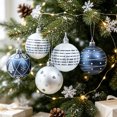 thumbnail image 4 of 16-Piece Christmas Ball Ornaments Set, Christmas Tree Ornaments, Electroplated Plastic Baubles with Hanging Loops for Tree Wreath Home Holiday Decor(White+Blue), 4 of 6