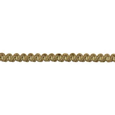5/8" (1.5cm) Davenport Collection Fancy Woven Scroll Gimp Braid Trim (Style# 0058FSG), Light and Dark Beige Multicolor #1804 (Light Beige, Dark Beige) Sold By The Yard (36"/3 ft/0.9m)