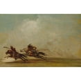 thumbnail image 2 of George Catlin 24x17 Gold Ornate Framed and Double Matted Museum Art Print Titled - Comanche Warrior Lancing an Osage, at Full Speed (1837-1839), 2 of 4
