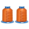 thumbnail image 1 of Unique Bargains 1968 Yards 150D/0.25mm Extra Strong Bonded Polyester Threads (Orange, 2 Pack), 1 of 6