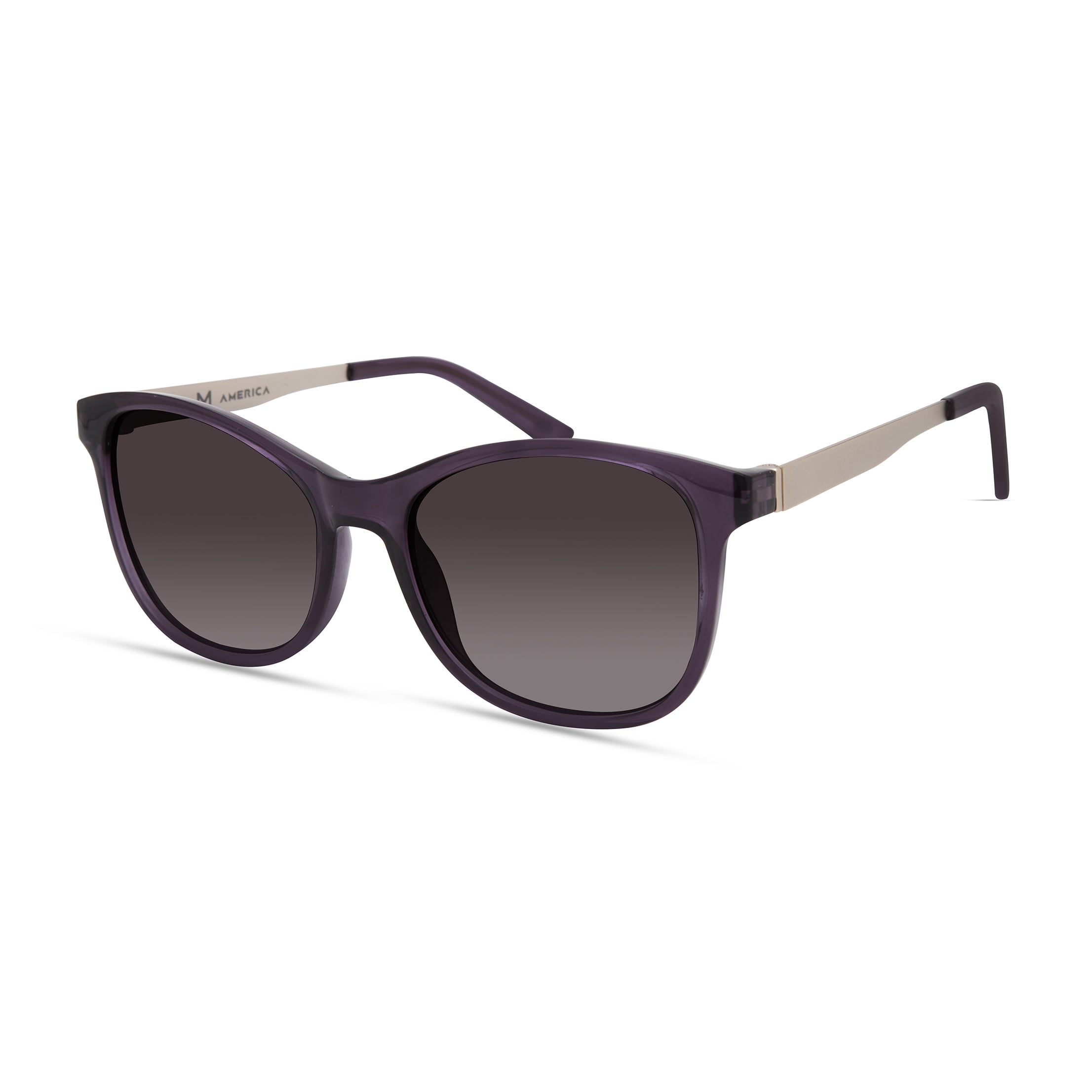 M America Women's Fashion Cat Eye Sunglasses, Maya Purple, 55-18-140