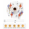 thumbnail image 6 of 13 Inch Round Placemats Set of 6, Orange Purple Diamond Non Slip Heat Insulation PP Table Mats, Modern Geometric Middle Century Washable Place Mats for Kitchen Dining Party Table Decor, 6 of 7