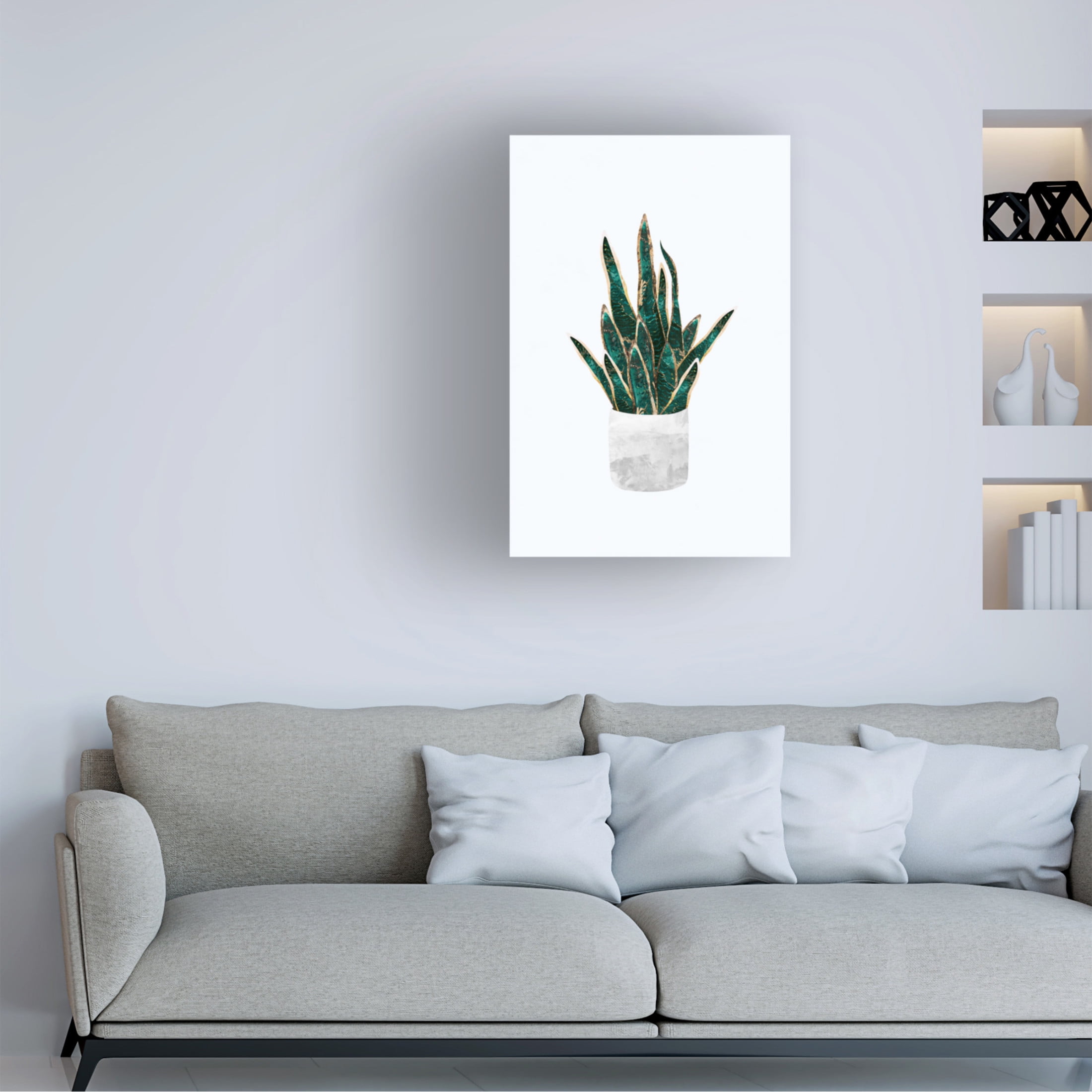 Trademark Fine Art Sarah Manovski  Snake Plant Canvas Wall Art