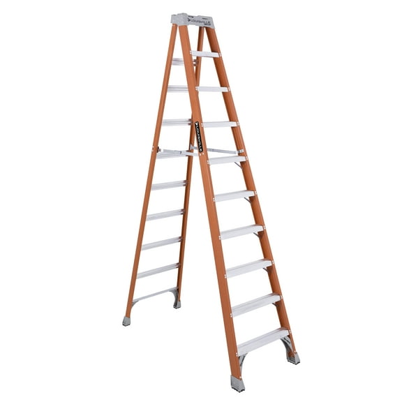 Louisville Ladder 10-Foot Fiberglass Step Ladder, 300-Pound Load Capacity, Type IA, FS1510