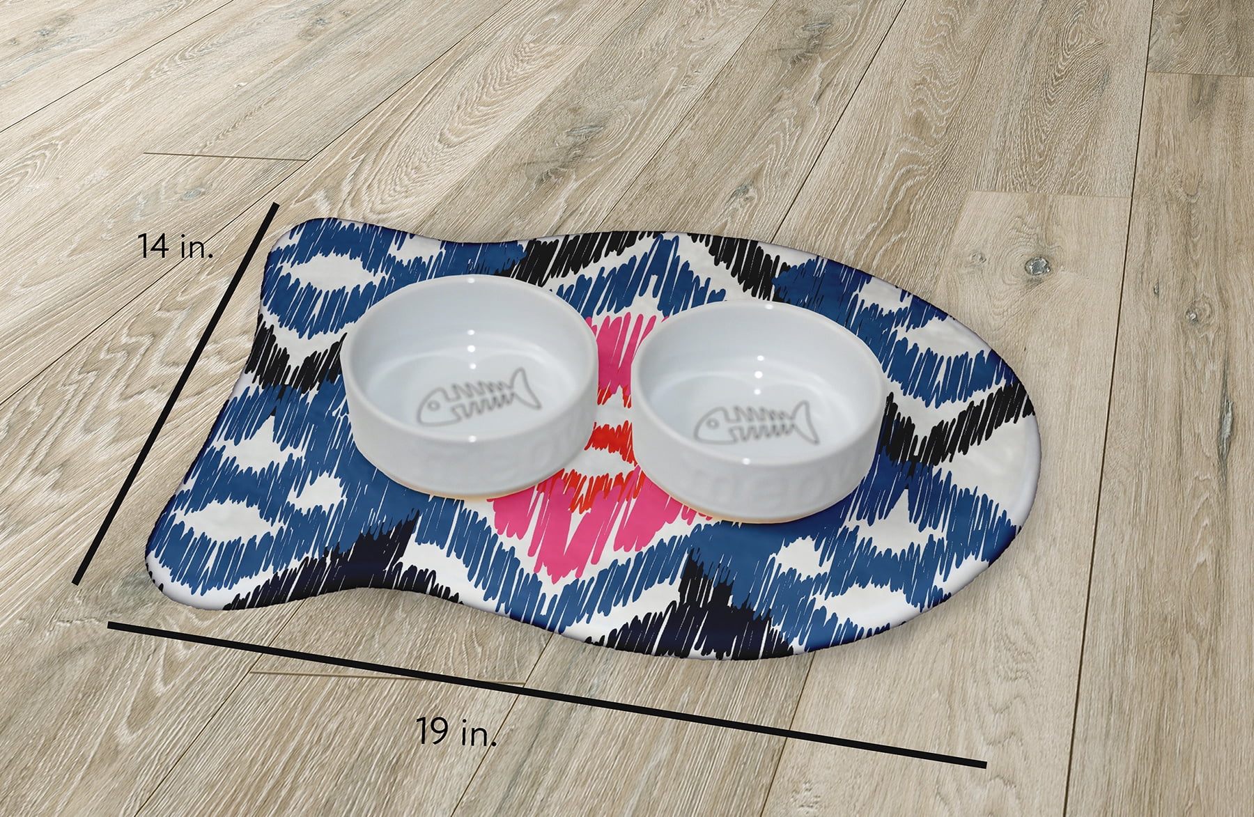 Simply Daisy Original Fish Shape Pet Feeding Mat for Cats