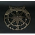 thumbnail image 5 of Zeckos Bronze Cast Iron Nautical Compass Rose Garden Hose Hanger, 5 of 7