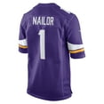 thumbnail image 3 of Men's Nike Jalen Nailor  Purple Minnesota Vikings Team Game Jersey, 3 of 6
