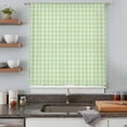 thumbnail image 5 of Sage Green Sheer Curtains 45 Inches Long, Grid Checkered Plaid Gingham Lattice Trellis Light Filering Curtains, Breathable Simi Curtain Privacy Drapes for Kitchen Bathroom Small Window Treatment, 5 of 9