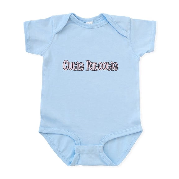CafePress - Cutie Patootie:Girl Infant Creeper - Baby Light Bodysuit, Size Newborn - 24 Months