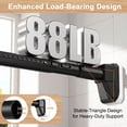 thumbnail image 4 of 39-122 in Extra Long Heavy Duty No Drill Telescopic Tension Curtain Rod, Black, MQHOOB for Windows, Shower, Patio & Room Divider, 4 of 8