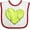 White and Red, variant on Inktastic Tennis Ball in Heart Boys or Girls Baby Bib