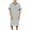 Gray, variant on Luxalzxs Summer Tee Tops Casual Loose Fit V-Neck Short Sleeve Pockets Long Sleepwear Loose Pajamas Sleep T-Shirts for Men