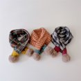 thumbnail image 2 of Bufanda de invierno para niños, moderna bufanda de lana tejida para niños y niñas, bufanda de cuadros con rombos, bufanda de lana cruzada para niños, 2 of 6