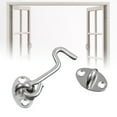 thumbnail image 3 of Ludlz 3-16inch Stainless Steel Cabin Hook Eye Latch for Doors,Privacy Hook with Mounting Screws for Gate Window, Slide Barn Door Latch Hook in Solid Polished Stainless Steel, 3 of 6