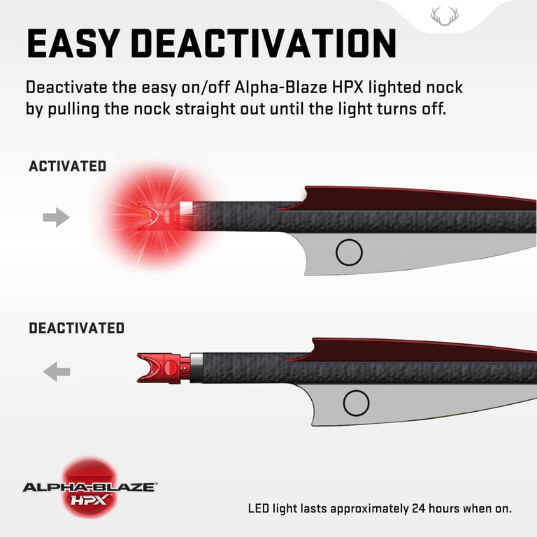 TenPoint Alpha-Blaze HPX Lighted Nock, Red - Pack of 3 - Walmart.com