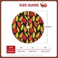 thumbnail image 2 of Xecao Autumn With Leaves Pattern Christmas Tree Skirt Round Xmas Tree Mat Base Cover for Holiday Home Decorations-36", 2 of 6