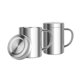 thumbnail image 1 of Tazas irrompibles de doble pared de acero inoxidable de 13,5 oz/400 ml con tapa y asas para café de camping (2 piezas), 1 of 5