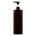 thumbnail image 3 of Dispensador de jabón con bomba manual, botella de loción, encimera de baño, dispensador de detergente para ropa, dispensador de champú recargable para 1000ml marrón, 3 of 8