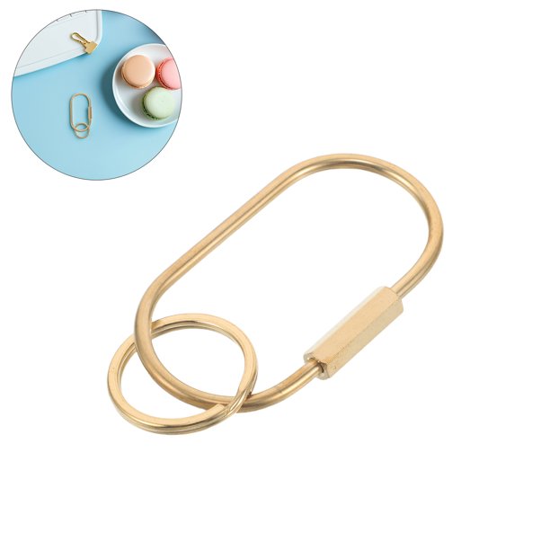 FELTECHELECTR 10Ud Llavero De Latón Con De Tornillo Y Clip Mosquetón Para Organizar Llaves Y Accesorios