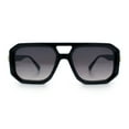 thumbnail image 5 of Gentlemans Geometric Flat Top Racer Thick Plastic Hipster Fashion Sunglasses Black -Smoke, 5 of 8