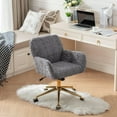 thumbnail image 2 of Office Chairs A&A Furniture Office Chair,Artificial rabbit hair Home Office Chair with Golden Metal Base,Adjustable Desk Chair Swivel Office Chair,Vanity Chair(Gray),Mesh Office Chairs, 2 of 20