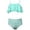 czb# Green319, variant on CUZIBR Toddler Baby Kids Swimsuit Spaghetti Strap Square Collar Ruffles Tank Top Striped Briefs Bottom Bathing Suit For Little Girls Two Piece Beach Wear Swimwear Bikini Set,Green,2-3 Years
