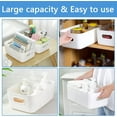 thumbnail image 6 of Casewin Storage Boxes | White Rectangular Kitchen Organiser Storage Box | Set of 4 Strong, Durable, Stylish , Home & Kitchen, Garage Organisation Cupboard Storage Baskets, 6 of 7