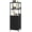 Black, variant on Somdot 5 Tier Bookshelf with Drawer, Tall Bookcase with Shelves, Bookshelf Desktop Organizer, Display Standing Shelf Units for Living Room, Bedroom, Study Room,White Leather