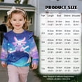 thumbnail image 7 of Uorisanigo Girls Sweatshirt Ruffle Long Sleeve Galaxy Whale Axolotl Pullover Sweater Tops Oversized Shirts Sweatshirt Fall Winter Clothes Kids Pullover Hoodies, 7 of 7
