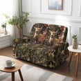 thumbnail image 4 of Xixirimido Recliner Chair Cover, 6-Pieces Stretch Recliner Covers for 2 Seat Stretch Reclining Chair Slipcover Furniture Protector for Pets Kids, Hunting Deer Forest Camo, 4 of 8