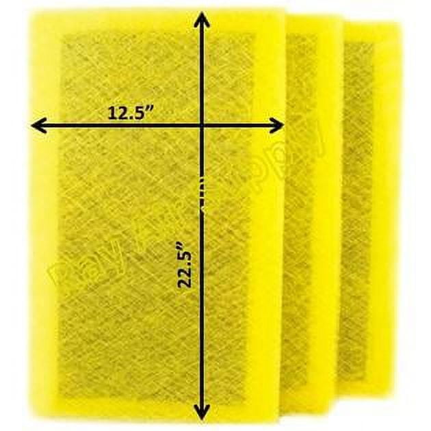 RAYAIR SUPPLY Replacement Filter Pads For Air Ranger Air Cleaner - 3 Pack, 25x32 Size, Fiberglass With Activated Carbon