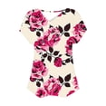 thumbnail image 3 of Womens Tops Dressy Casual 3/4 Sleeve V Neck Red Shirts for Women Crop Summer Clothes for Young Women 2025 Vacation, 3 of 4
