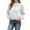 White, variant on WMTBSRSW Womens Smock Neck Long Sleeve Tops Fall Dressy Casual Front Pleated Blouses Business Work Shirts Fashion Clothes Trendy Outfits White Medium