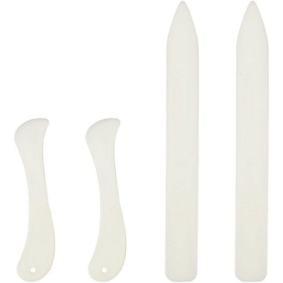 4 pcs Bone Folders Paper Creaser Crafts Scoring Folding Creasing Paper Crafting Tool Set Bone Origami Creaser Leather Burnishing Card Making for DIY Bookbinding Supplies Origami Paper Craft