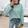 thumbnail image 2 of SWSMCLT Women's Long Sleeve Pullover Sweater Spring Winter Knitwear Soft Pullover Sweaters Knitted Crewneck Fashion Green Small, 2 of 5