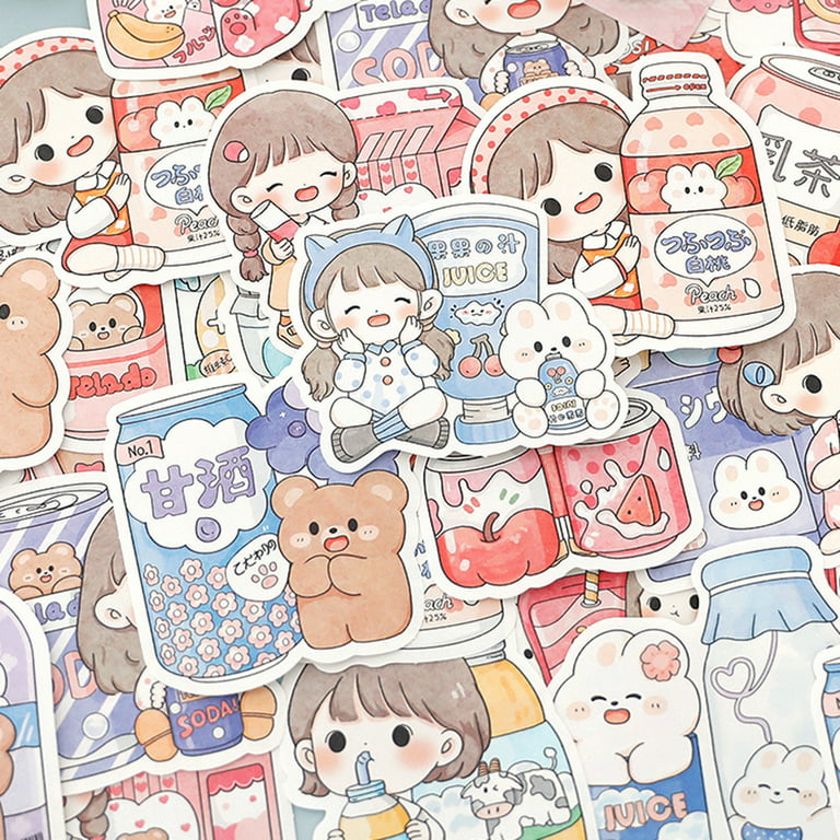 Kawaii Glitter Stickers korean stationery Sticker Aesthetic