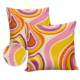 thumbnail image 2 of Outdoor Throw Pillow Cover Modern Abstract Psychedelic Aesthetic Waterproof Cushion Covers 2 Pack Groovy Geometric Art Swirling Pillow Cases Home Decoration for Patio Garden Couch Sofa, 2 of 7