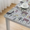 thumbnail image 4 of Forest Outdoor Tablecloth, Enchanted Woodland Creatures with Curved Antlers Dotted Rocks Pattern, Decorative Washable Picnic Table Cloth,Multicolor, 4 of 7