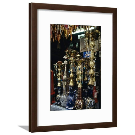 Hookah Waterpipe in Shop in Damascus, Syria, Framed Art Print Wall Art Sold by Art.Com