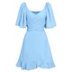 thumbnail image 1 of Vestido de cóctel sin mangas ajustado para mujer - Vestido de fiesta ajustado cruzado, largo hasta la rodilla, material de poliéster, ideal para fiestas de verano/otoño, lavado a mano, 1 of 8