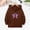 Brown, variant on Vmberlty Kids Zip Up Hoodies Girl's Winter Small Print Fleece Lined Long Sleeve Hooded Zipper Sweatshirt Coats for 5-14 Years
