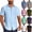 Army Green, variant on Geometric Print Solid Button Down Shirts for Men Loose Fit Collared Shirts Short Sleeve Vacation Resort Wear White M