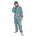 thumbnail image 5 of Flamingo Bow Pattern One Piece Pajamas Soft Jumpsuit Cozy Sleep and Play Romper Zipper and Pockets 13Y-14Y, 5 of 8