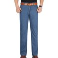 thumbnail image 2 of Pantalones casuales rectos para hombre, con bolsillos elásticos, pantalones rectos para caballeros de negocios, azul gris 34, 2 of 12